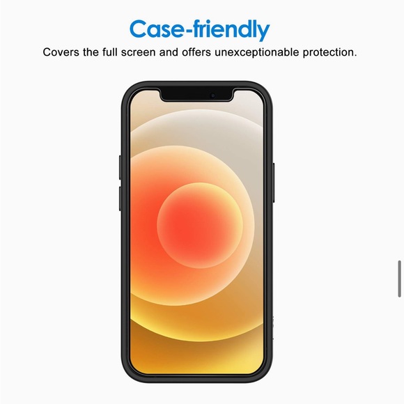 JETech Screen Protector for iPhone 12/12 Pro 6.1-Inch, Tempered Glass Film - Picture 3 of 6